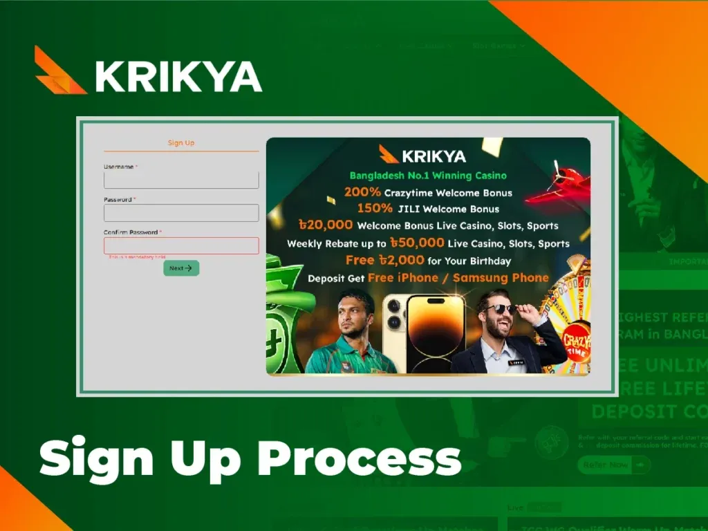 krikya login bd registration